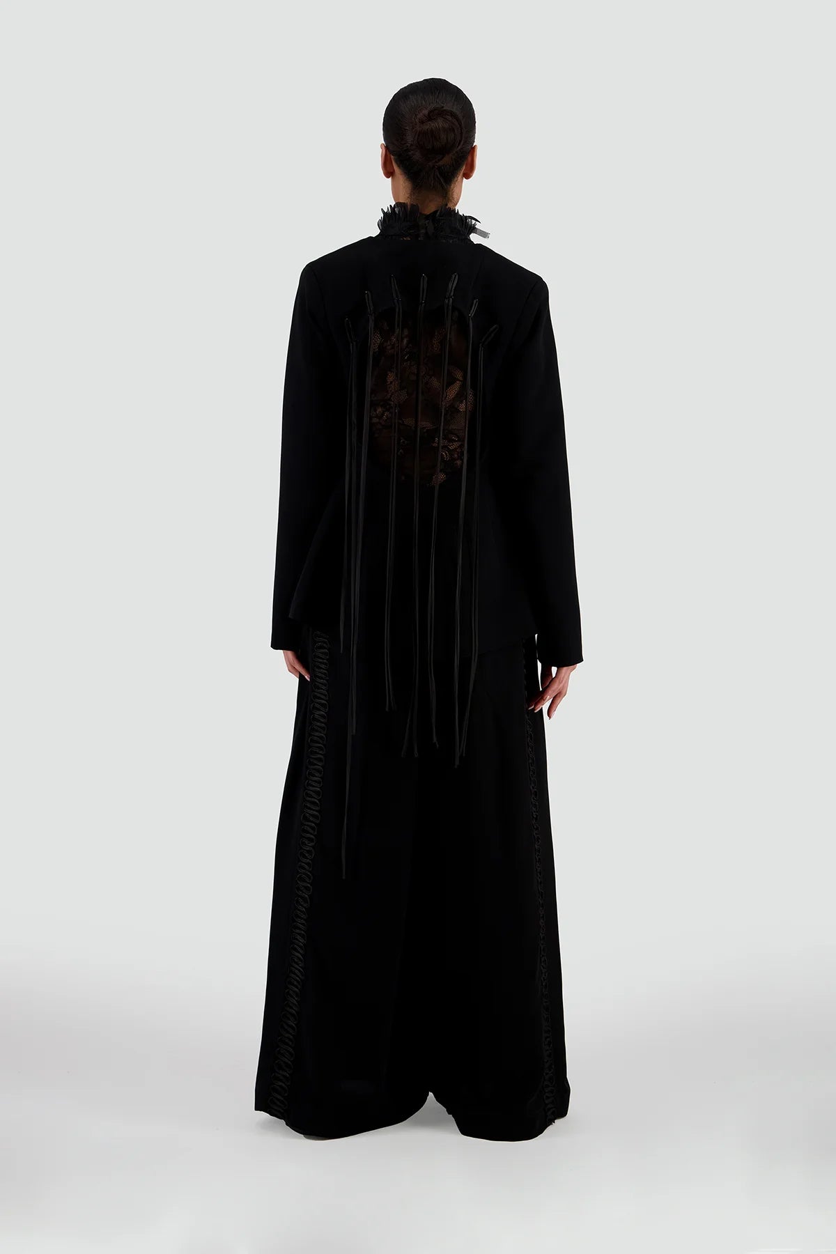 Cord-Detail Tailored Trousers