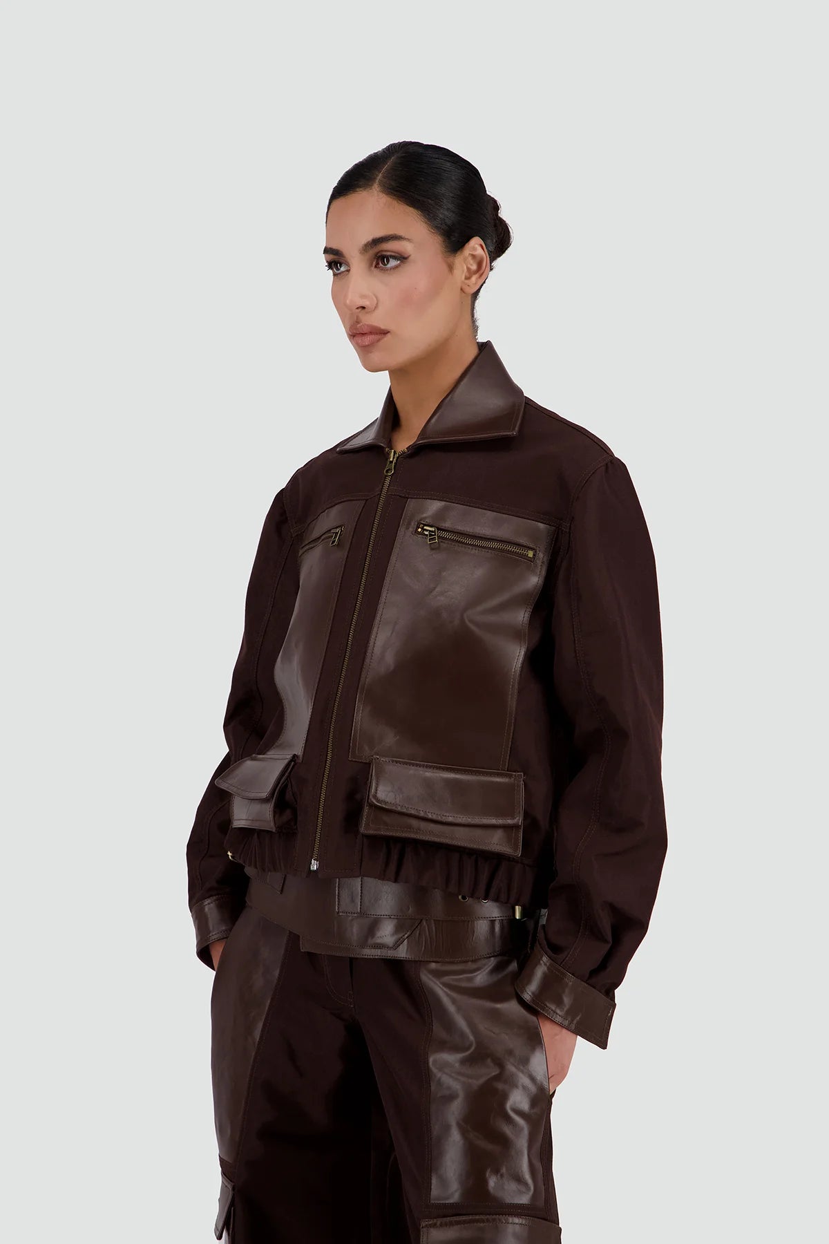 Cargo Leather Jacket
