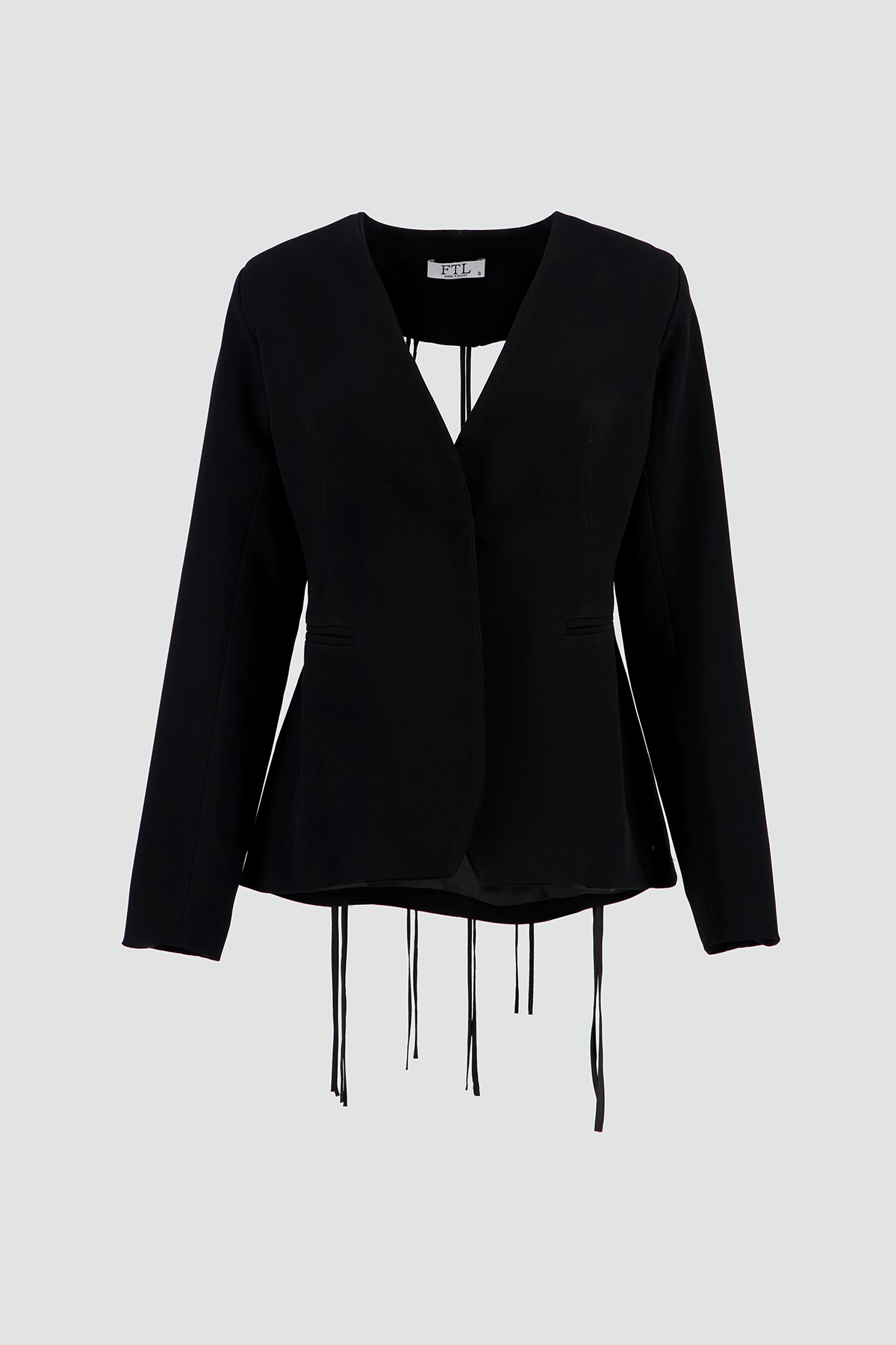 Fringed Open Back Blazer