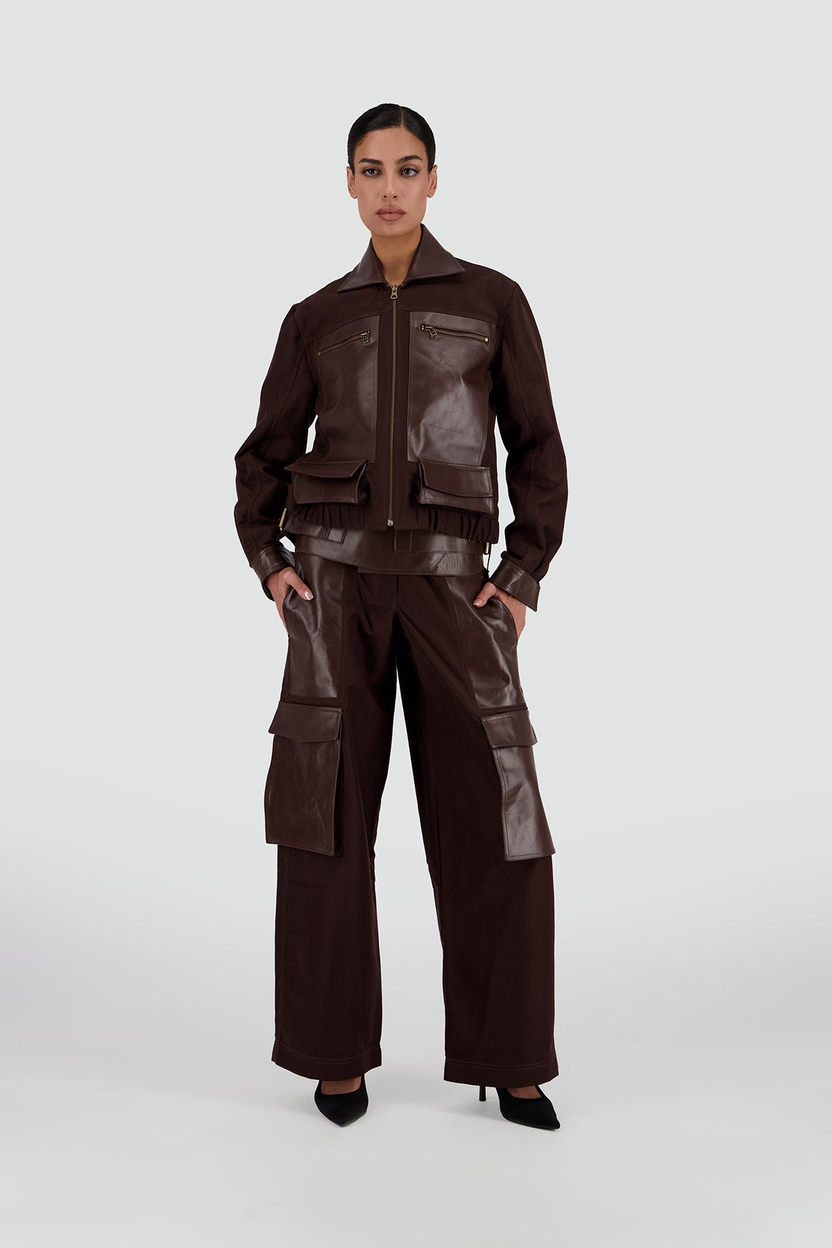 Cargo Leather Pants
