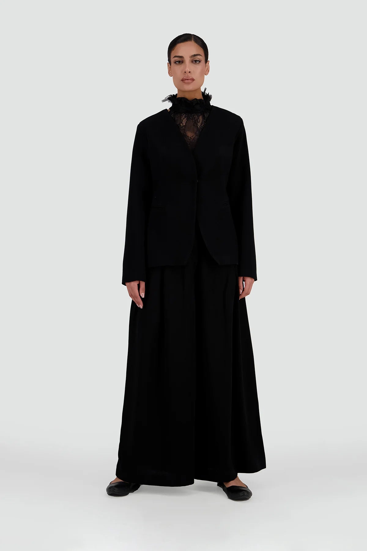 Cord-Detail Tailored Trousers