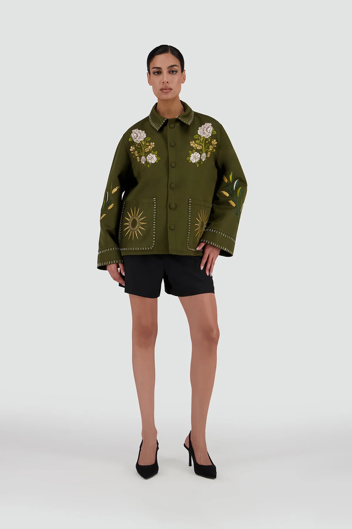 Olive Emb Jacket