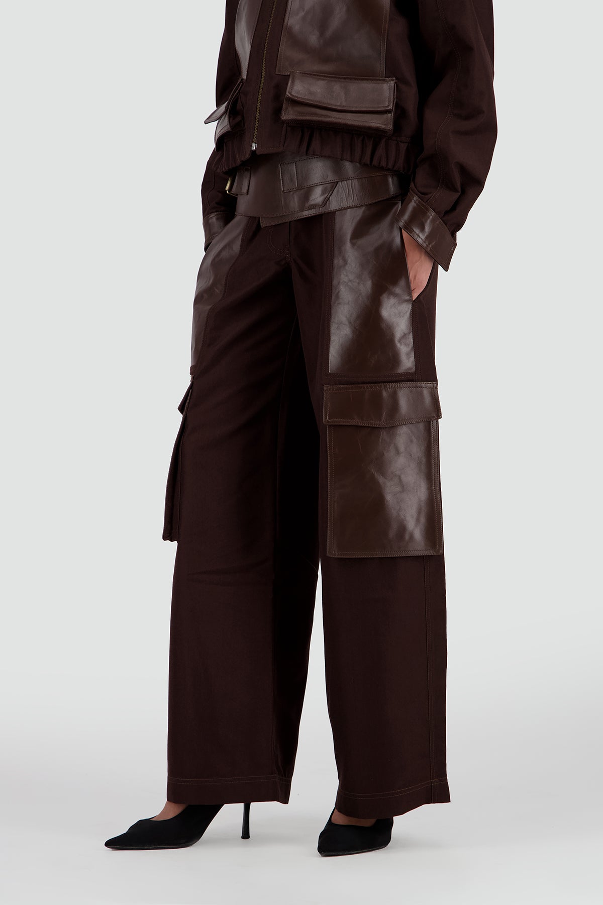 Cargo Leather Pants