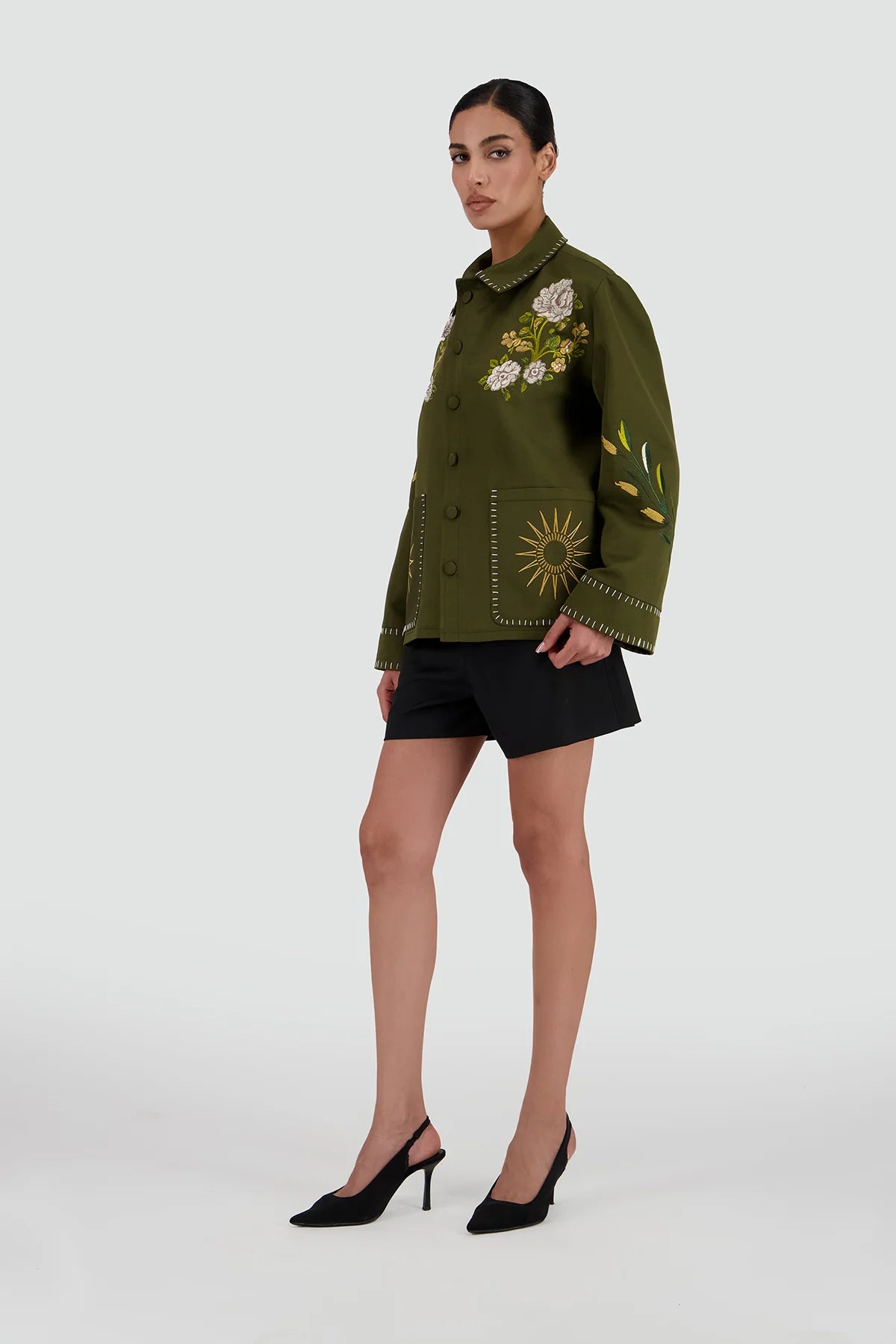 Olive Emb Jacket