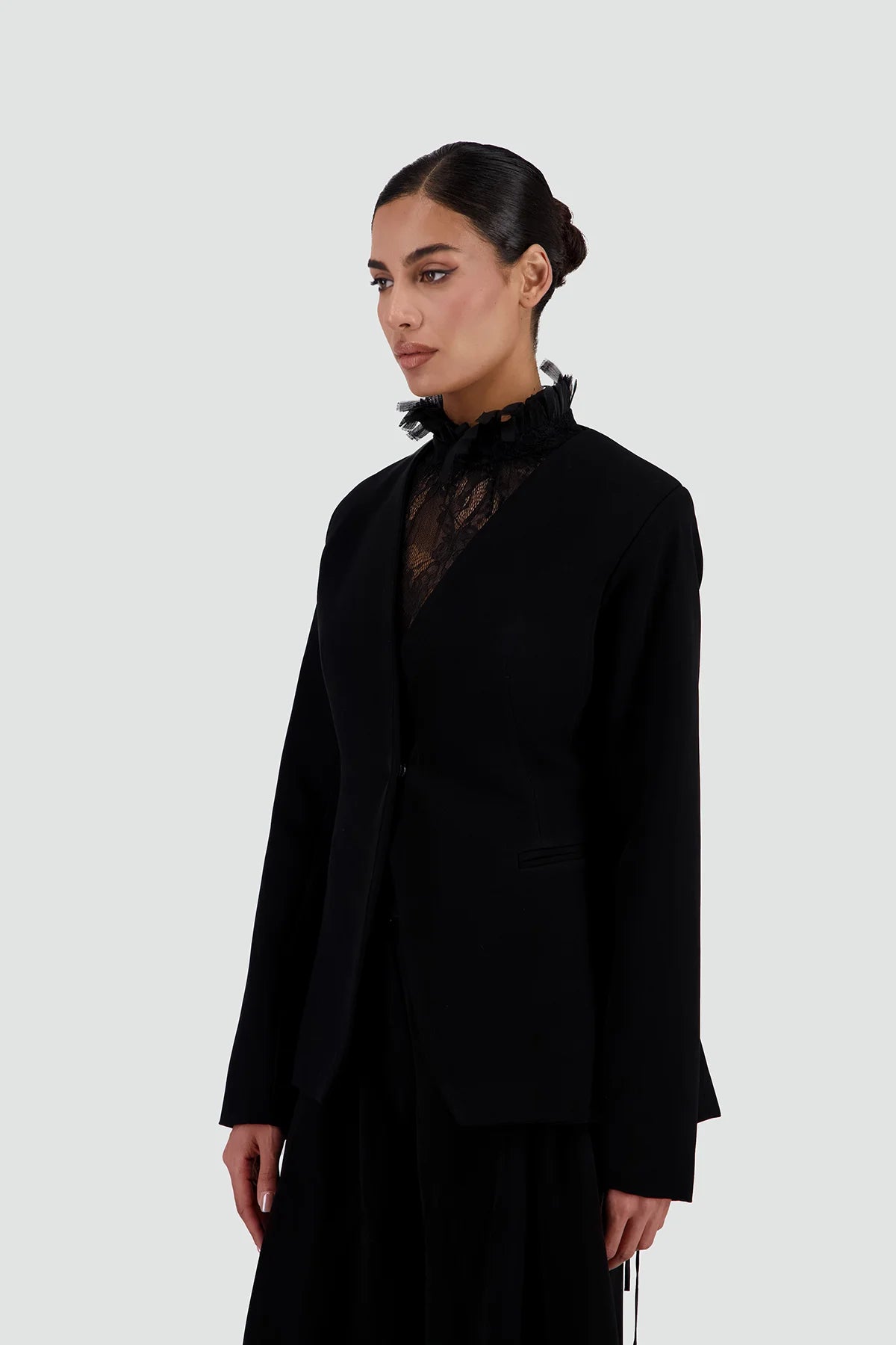 Fringed Open Back Blazer